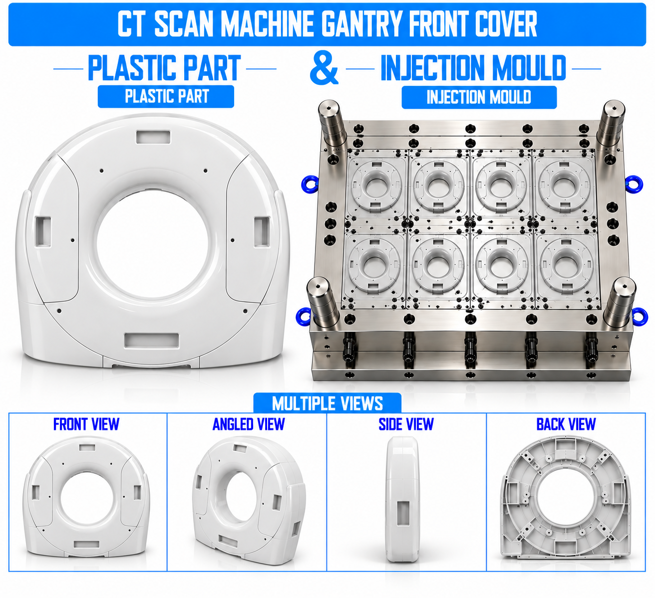 CT Scan Machine Plastic Gantry Front Cover Mould and Moulding Service